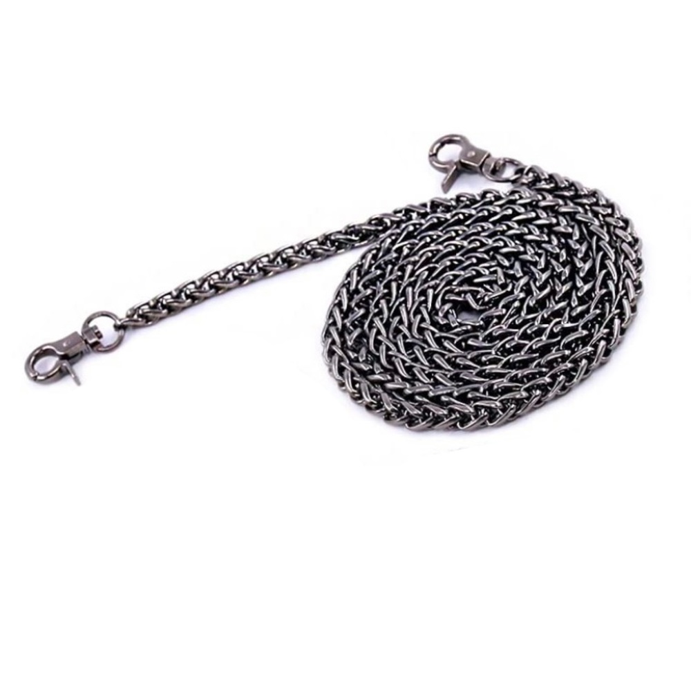 47” Crossbody Black Gun Metal Purse Chain
